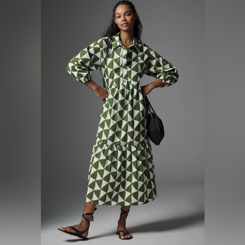The Bettina Tiered Shirt Dress by Maeve